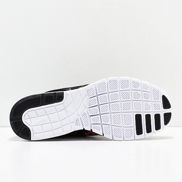 nike sb janoski air max black & floral shoes